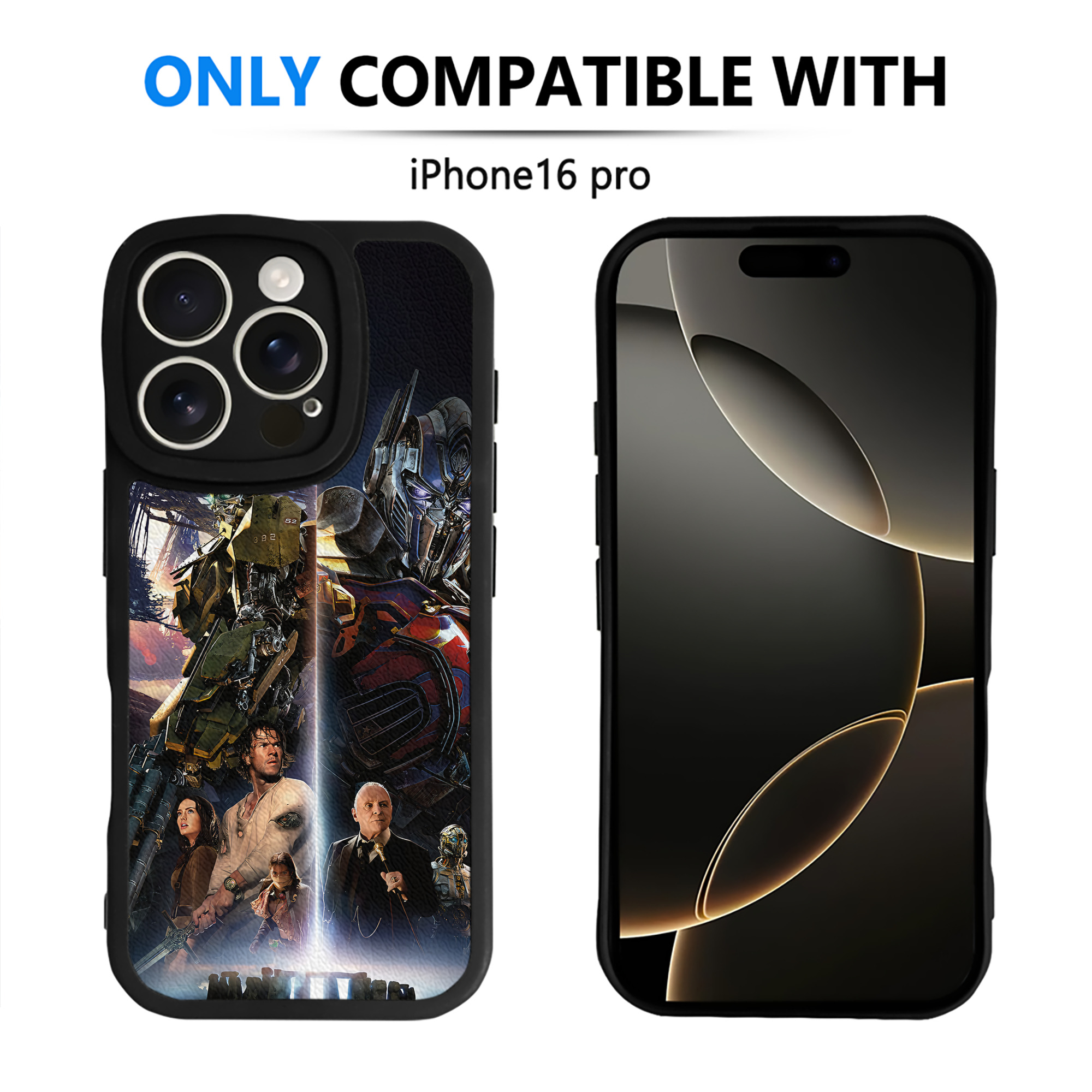 （画像用） Transformers トランスフォーマー 【iPhone 16シリーズ対応】シリコンスマホケース（レザー調） 材質：シリコン